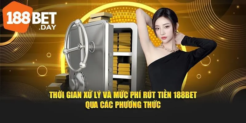 Thời gian xử lý và mức phí rút tiền 188Bet qua các phương thức
